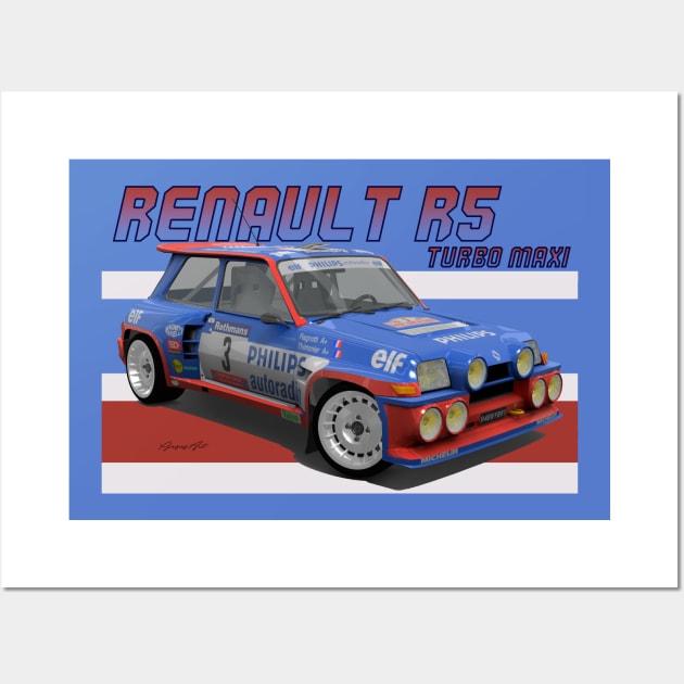 Renault R5 Turbo MAXI Wall Art by PjesusArt